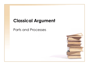 Classical argument classargument
