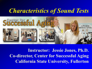 Characteristics of Sound Tests - California State University, Fullerton