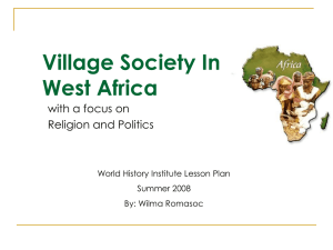 7.4 - Village Society in West Africa