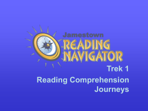 Trek 1 Reading Comprehension Journey