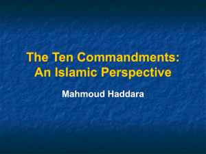 The ten Commandments: An Islamic Perspective