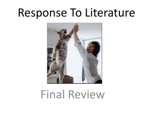 Response To Literature Final Review