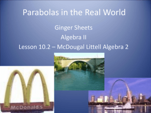 Parabolas in the Real World