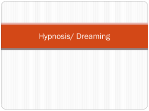 Hypnosis/ Dreaming