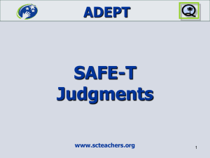 3 - SAFE-T Judgments - Dillon School District Four