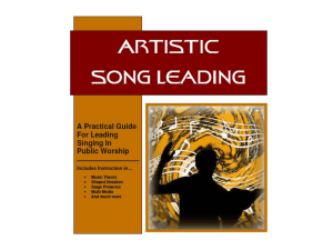 Artistic Song Leading (Lesson 2)