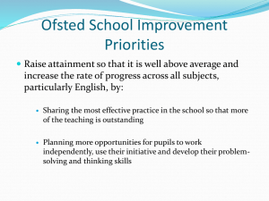 School Improvement Priorities - Brenchley and Matfield Church of