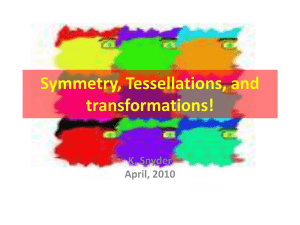 Symmetry, Tessellations, and transformations!