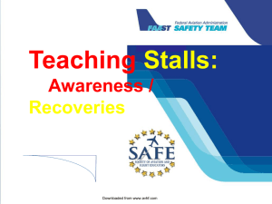 Teaching stall awareness and recovery – CFI Workshop