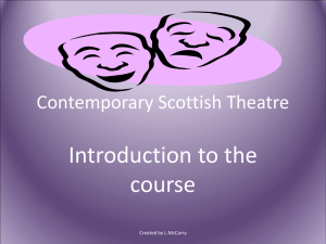 Introduction to Contemporary Scottish Theatre