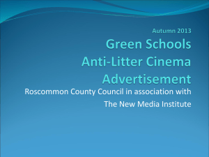 Green Schools Anti-Litter Cinema Advert