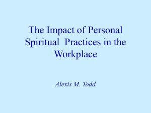 the impact of personal spiritual practices in the workplace