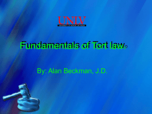 Tort law_class one_a