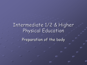 Intermediate 2 & Higher Grade Physical Education