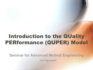 Introduction to the QUality PERformance (QUPER) Model