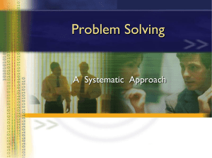 Problem Solving - Alabama Industrial Development Training