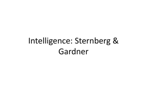 Intelligence: Sternberg & Vygotsky