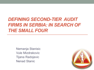Defining Second-Tier Audit Firms in Serbia