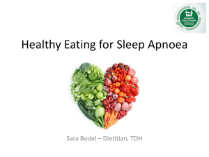 Healthy eating for sleep apnoea patients