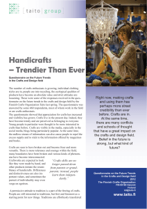 Handicrafts – Trendier Than Ever