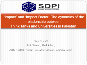 Impact Factor - Think Tank Initiative