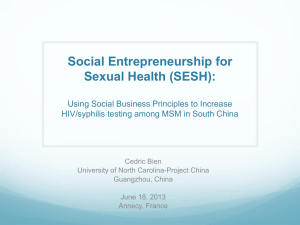 Social Entrepreneurship for Sexual Health (SESH
