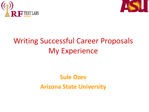 Writing Successful Career Proposals My Experience