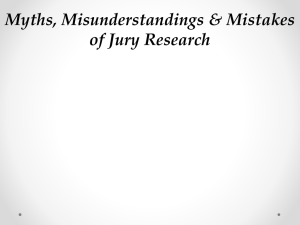 Myths, Misunderstandings & Mistakes of Jury Research