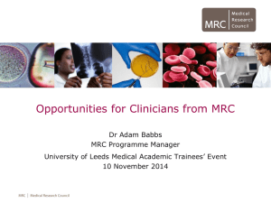 Opportunities for Clinicians - National Institute for Health Research