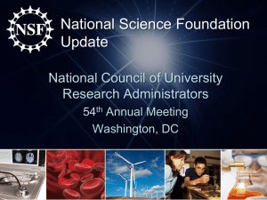 NSF Update 2012 - USF Research & Innovation