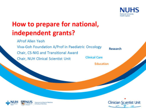 Preparing for national, independent grants