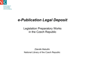 e-Publication Legal Deposit
