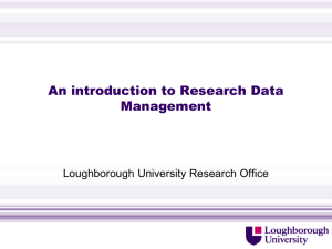 Research data management - Loughborough University