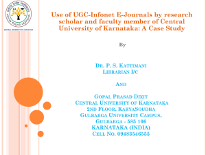 Dr. P. S. Kattimani Librarian I/c Central University of Karnataka 2nd