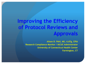 Improving Protocol Review and Approval Efficiency