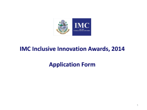 IMC Inclusive Innovation Awards, 2014