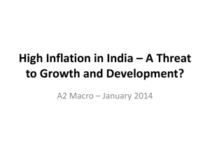 High Inflation in India – A Threat to Growth and