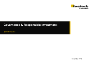Governance & Responsible Investment