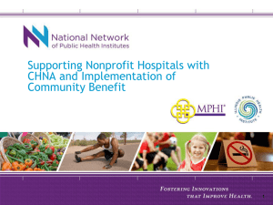 Supporting Nonprofit Hospitals with CHNA and Implementation of