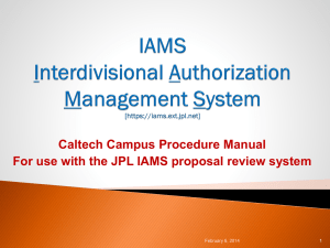 IAMS Procedures Manual - Office of Research Administration