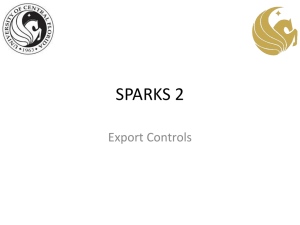 Export Control - SPARKS: Sponsored Programs Administration