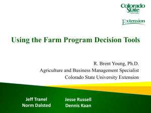 Using Farm Program Decision Tools