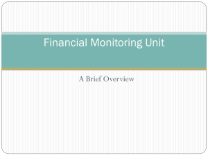 FMU Presentation - Financial Monitoring Unit