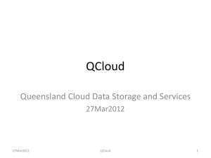 QCloud - Research Computing Centre