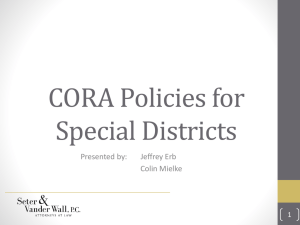 - the Special District Association of Colorado