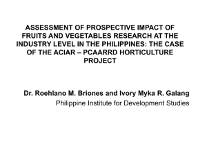 assessment of prospective impact of fruits and