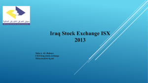ISX - Iraq Finance 2014
