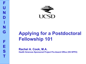 Fellowship 101 Presentation - Postdoctoral & Visiting Scholar Affairs