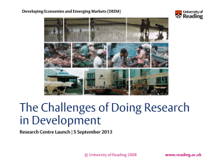 The Challenges of Doing Research in Development