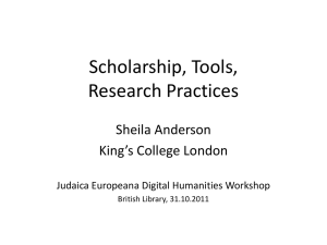 5. Scholarship, tools, research practices